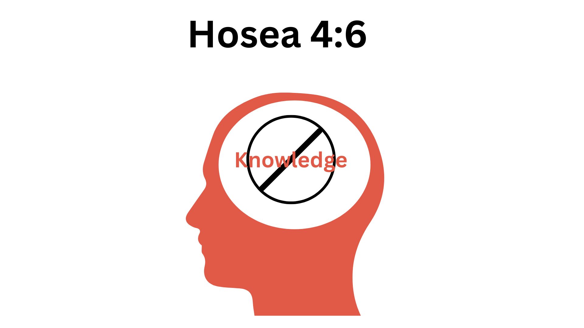 We are destroyed by our lack of knowledge. We have the ability to get the knowledge that we need.