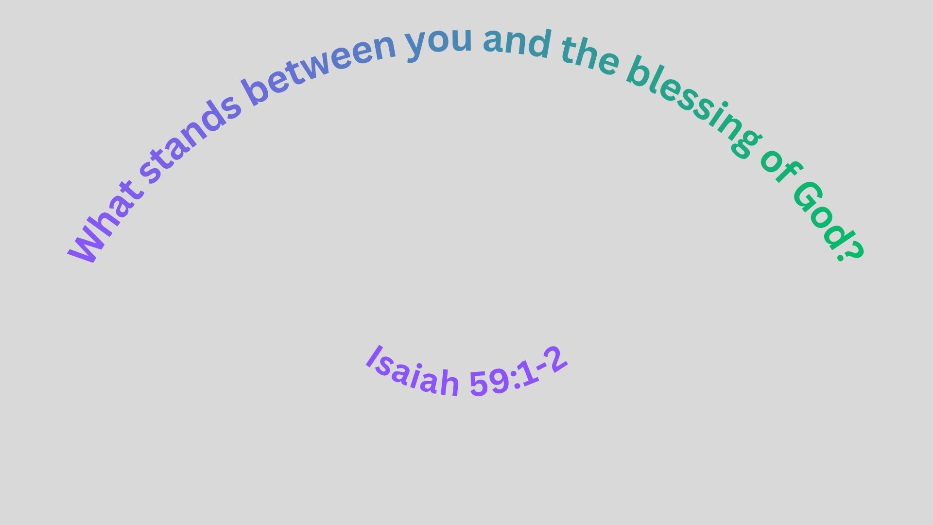 What stands between you and the blessing of God?