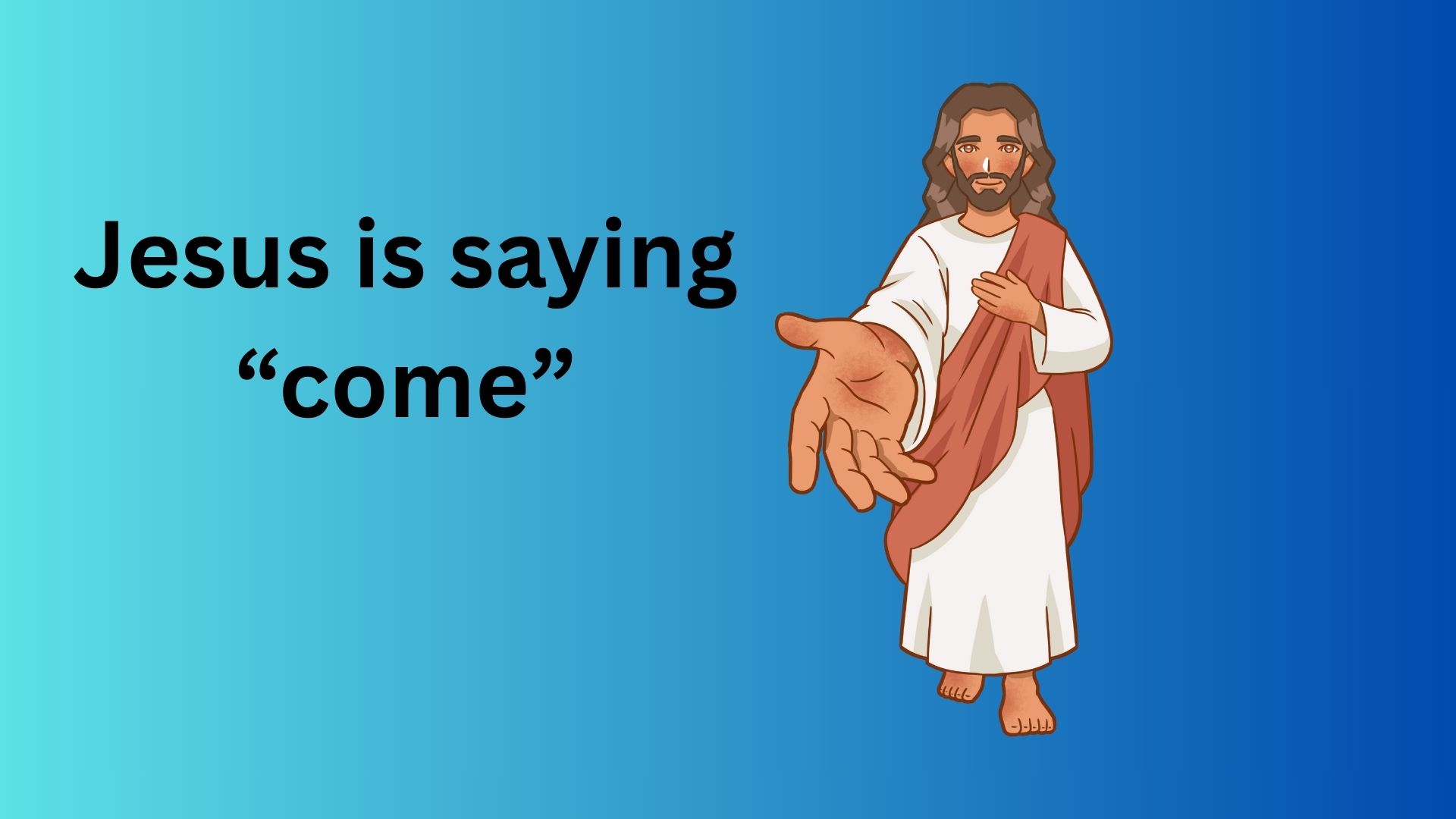 Jesus is saying come, receive the power from the word “come”